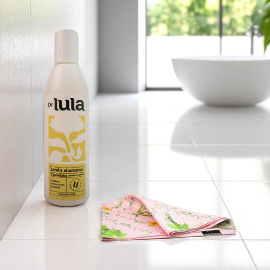 Pack Limpieza Suave Dr Lula – Toalla Eco + Shampoo y Jabón 2 en 1 Natural