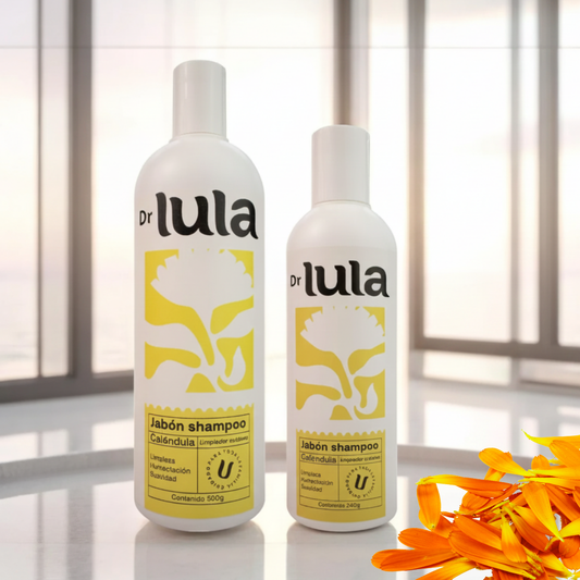 Pack Familiar Dr Lula – Shampoo y Jabón 2 en 1 Natural (Caléndula + Vitamina E) 500 mL + 240 mL